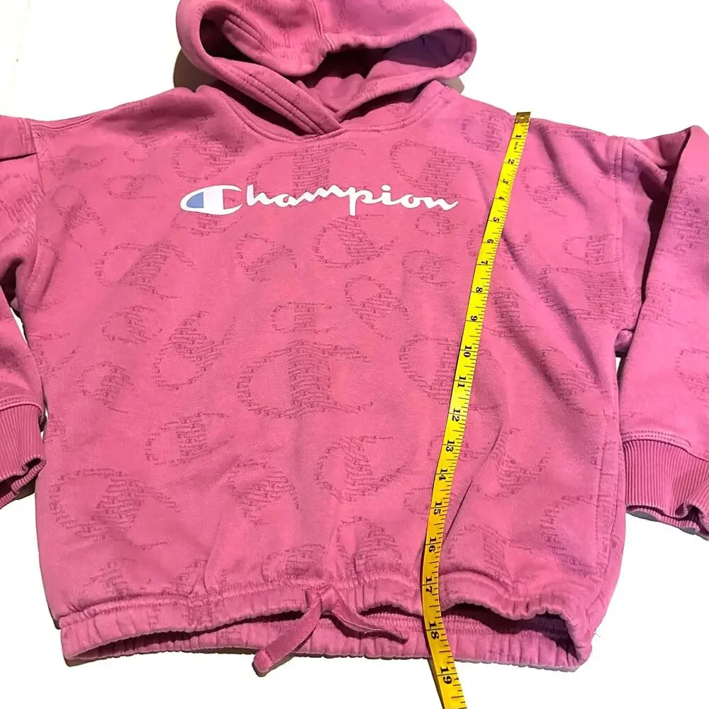 Champion Kids Matching Hoodie & Jogger Sweat Set Pink Logo Print Girls M (10)